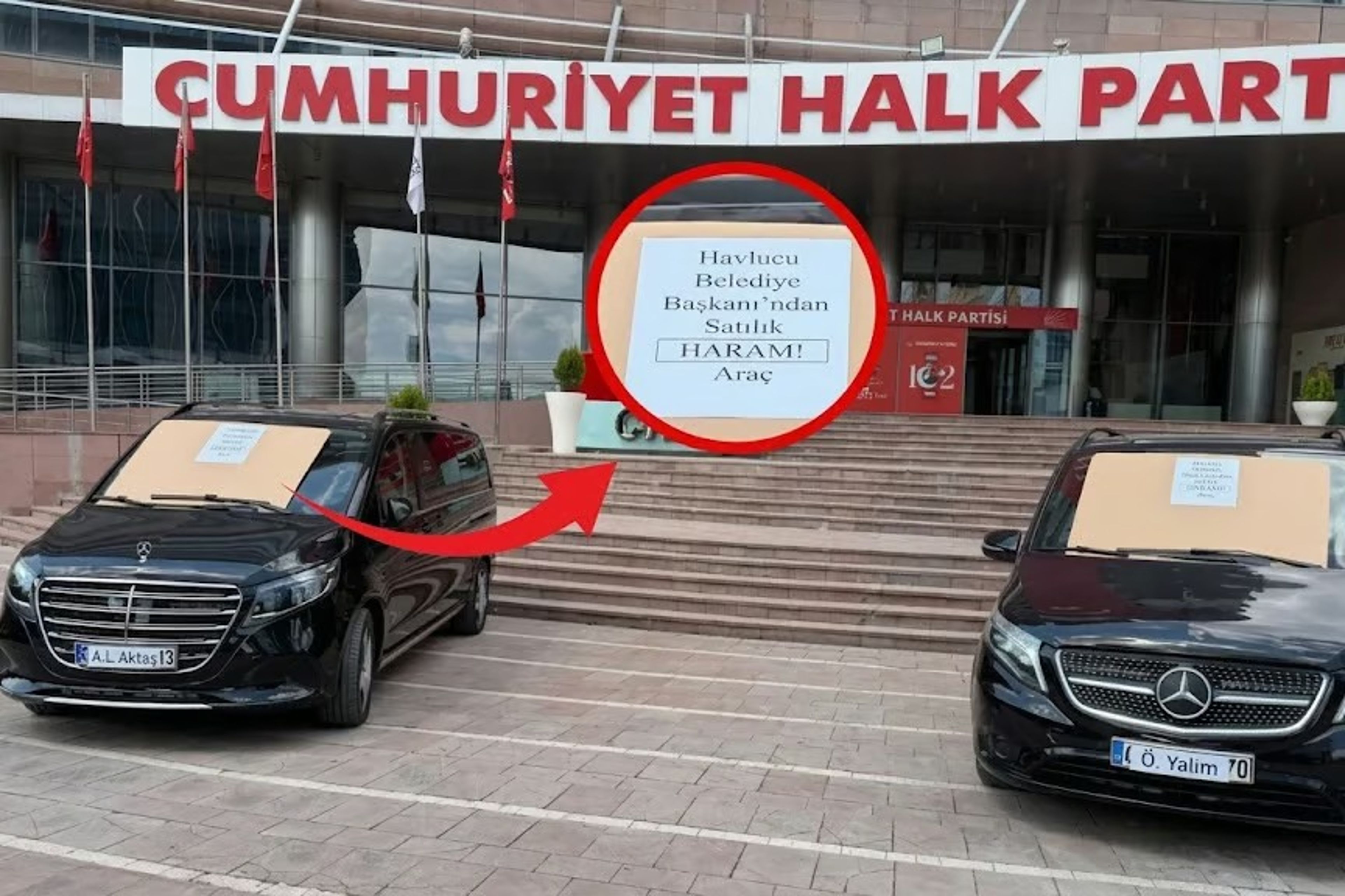 Kemal Kılıçdaroğlu'nun talimatıyla CHP Genel Merkez önüne çekildi! 'Satılık haram araç'