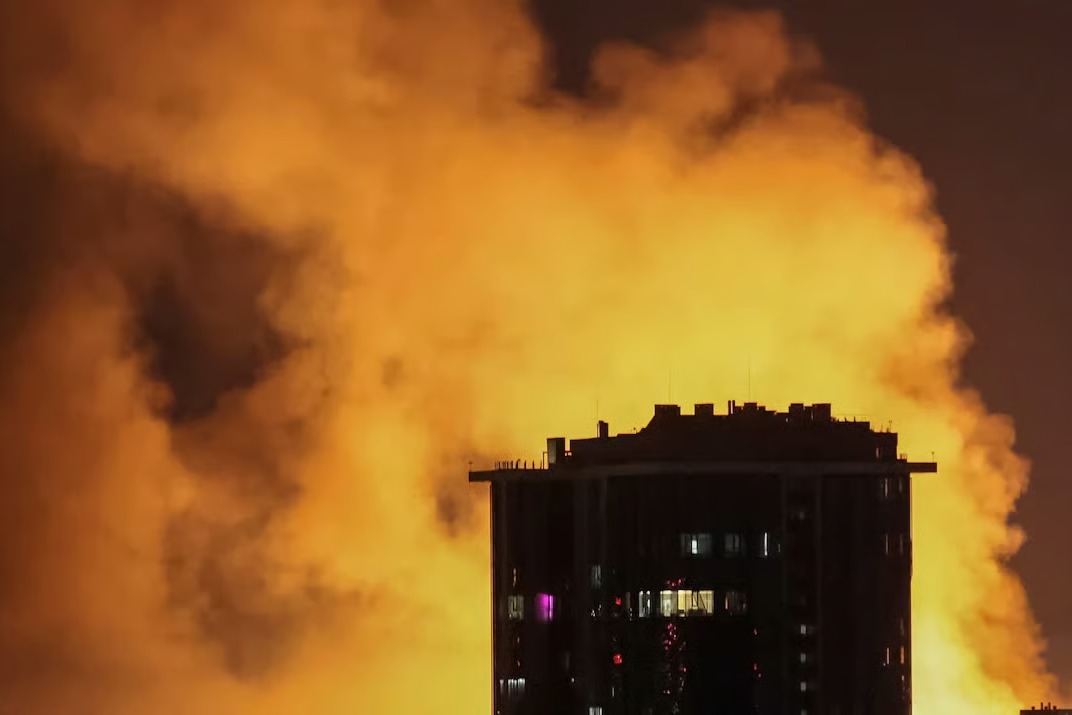 Russia Launches All-Night Drone Attack on Kyiv, Injuring 14