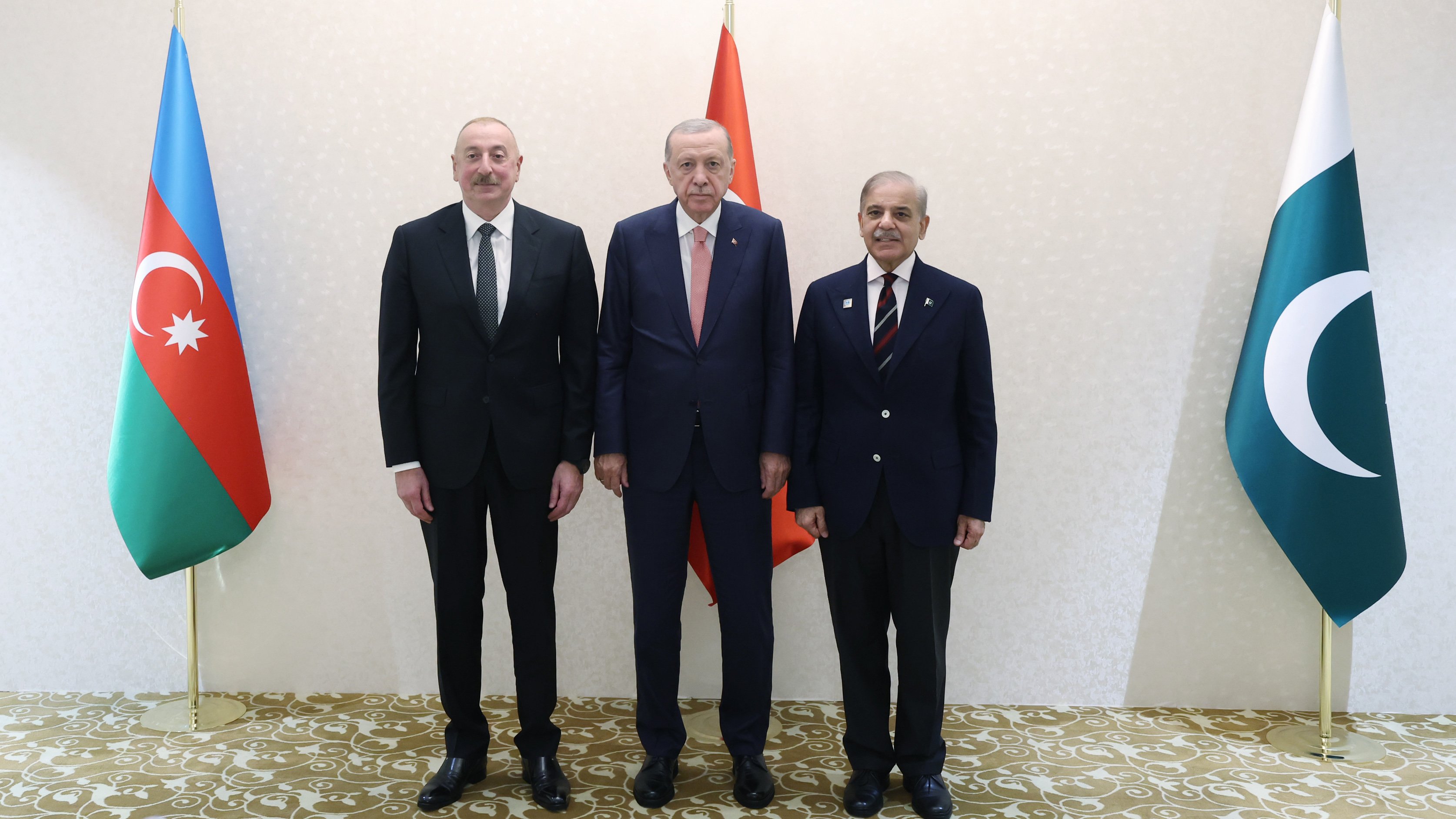 İlham Aliyev, Recep Tayyip Erdoğan, Şahbaz Şerif - AA