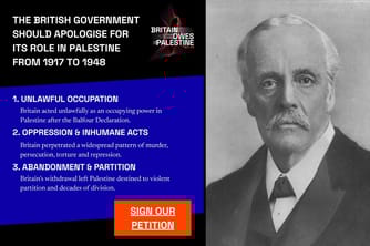 45 Lawmakers Call for a UK Apology for Balfour Declaration