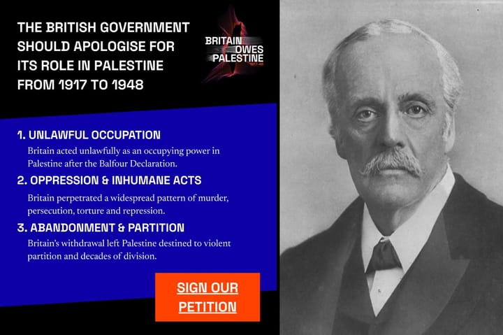 45 Lawmakers Call for a UK Apology for Balfour Declaration