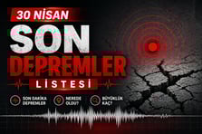 30 Nisan Türkiye son depremler listesi | Son dakika deprem mi oldu, nerede, kaç şiddetinde?