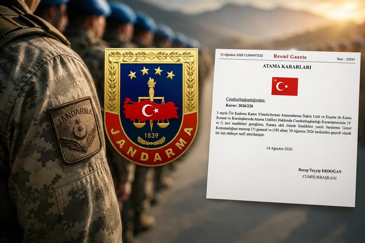 Jandarma'da terfi heyecanı! 7 general ve 18 albay bir üst rütbeye yükseltildi