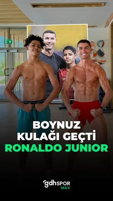 Boynuz kulağı geçti: Cristiano Ronaldo Junior
