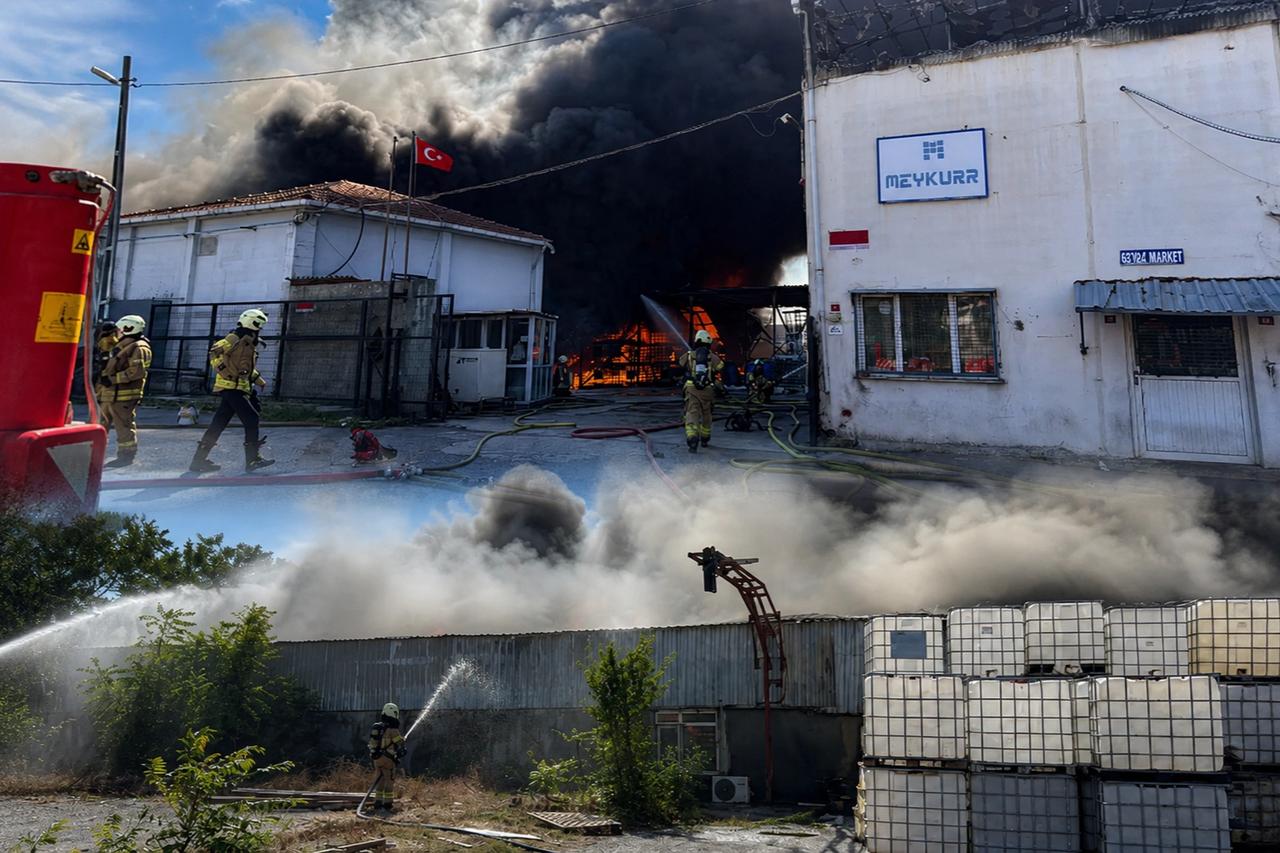 Tuzla'da fabrikada yangın! 3,5 saatte kontrol altına alındı