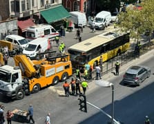 9 aracın karıştığı zincirleme kazanın görüntüleri ortaya çıktı