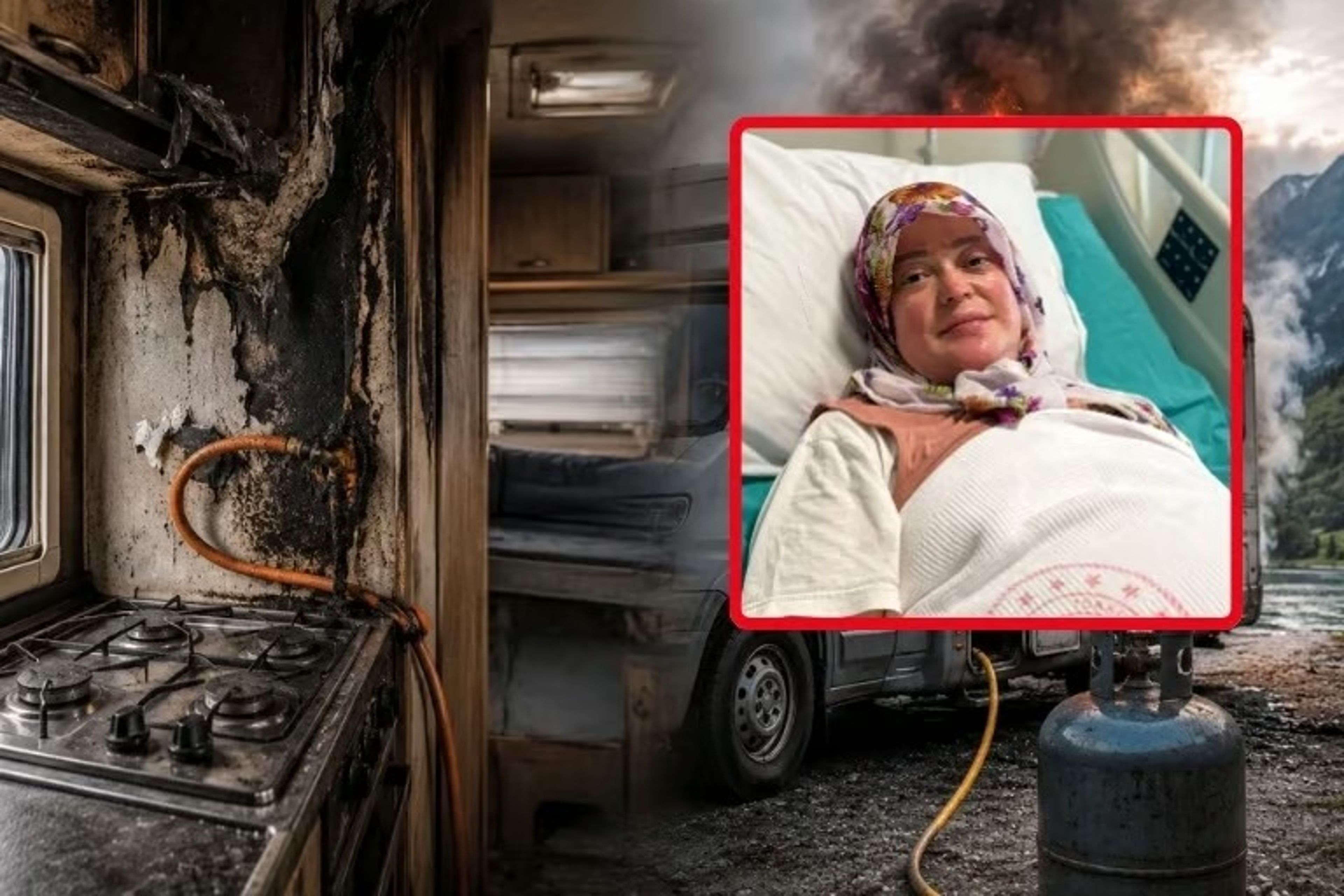 Karadeniz turu için alınan karavanda korkunç patlama! 20 ameliyat geçiren acılı anne uyardı: Sakın kanmayın
