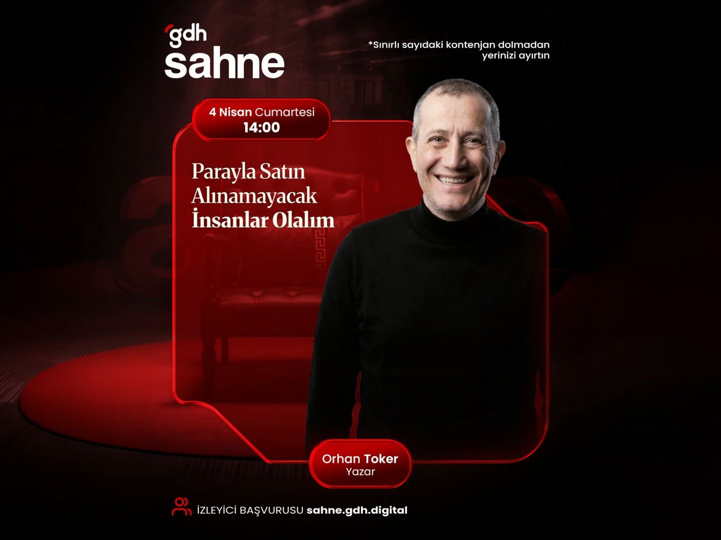 gdh Sahne’de bu hafta: Yazar Orhan Toker / Dijital Baba 