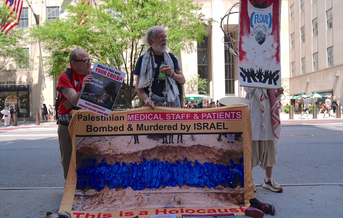 New York'ta Filistinli çocuklar için protesto gösterisi düzenlendi