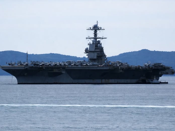 ABD uçak gemisi USS Gerald Ford bakım için Hırvatistan'a geldi