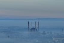 Selimiye Camisi sisle masalsı görünüme büründü