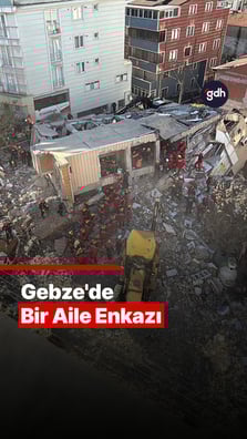 Kocaeli Gebze'de bir bina çöktü bir aile yok oldu