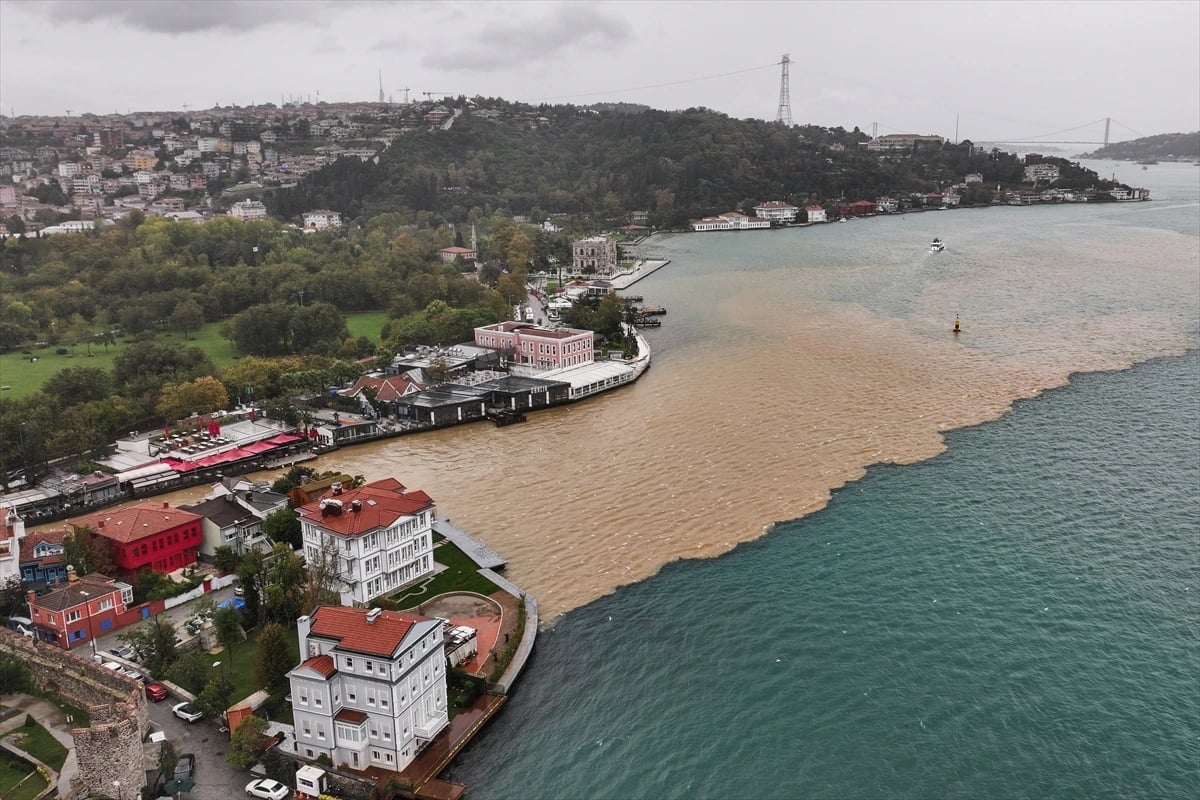 İstanbul Boğazı kıyı kesimlerinde deniz rengi kahverengiye döndü