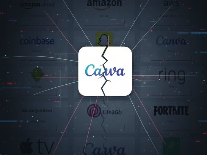 Canva ile Başladı: Amazon, Roblox, Snapchat da çöktü