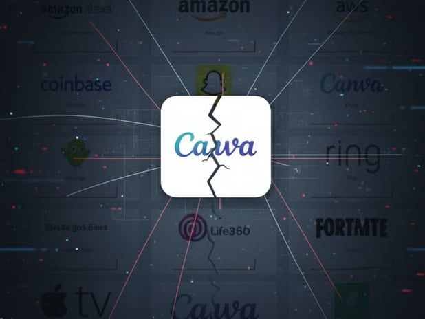 Canva ile Başladı: Amazon, Roblox, Snapchat da çöktü