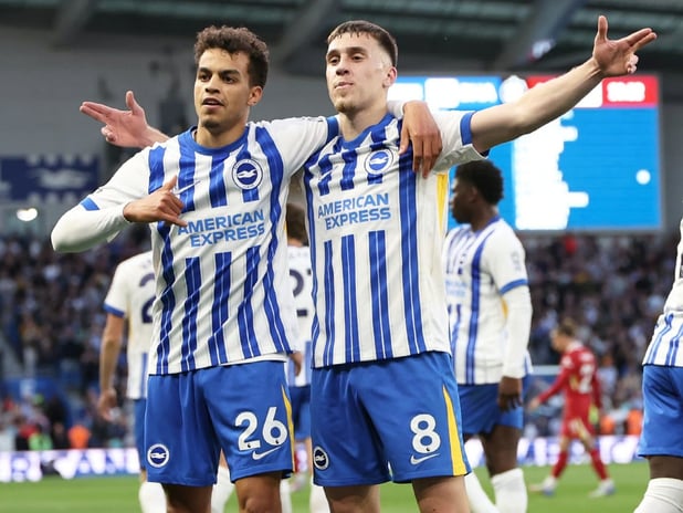 Brighton, Premier Lig şampiyonu Liverpool'u evinde mağlup ederek 'Büyük Altılı'ya karşı yenilmezliğini sürdürdü