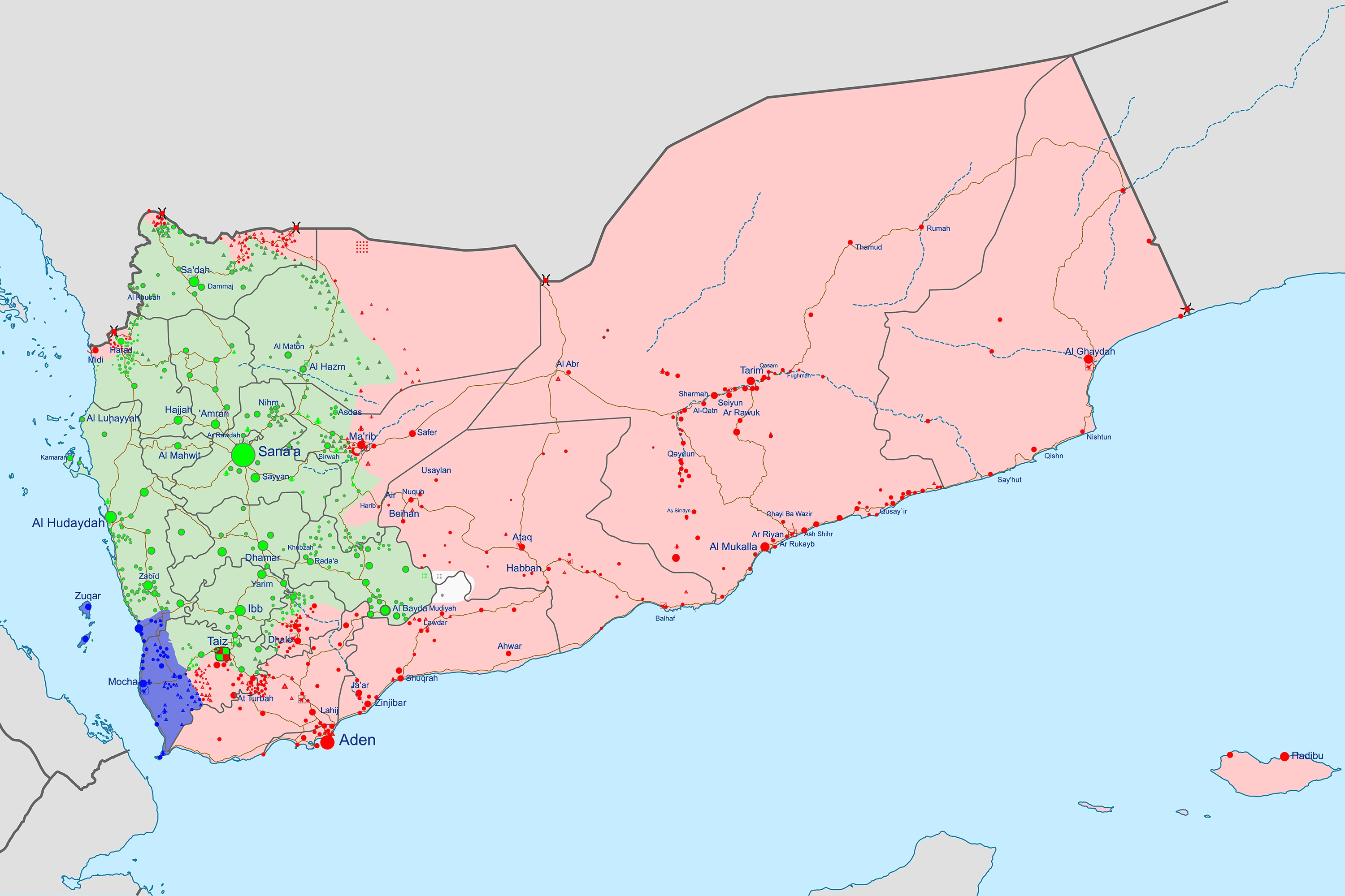 A map of Yemen, Sept. 10, 2026 - WikiMedia