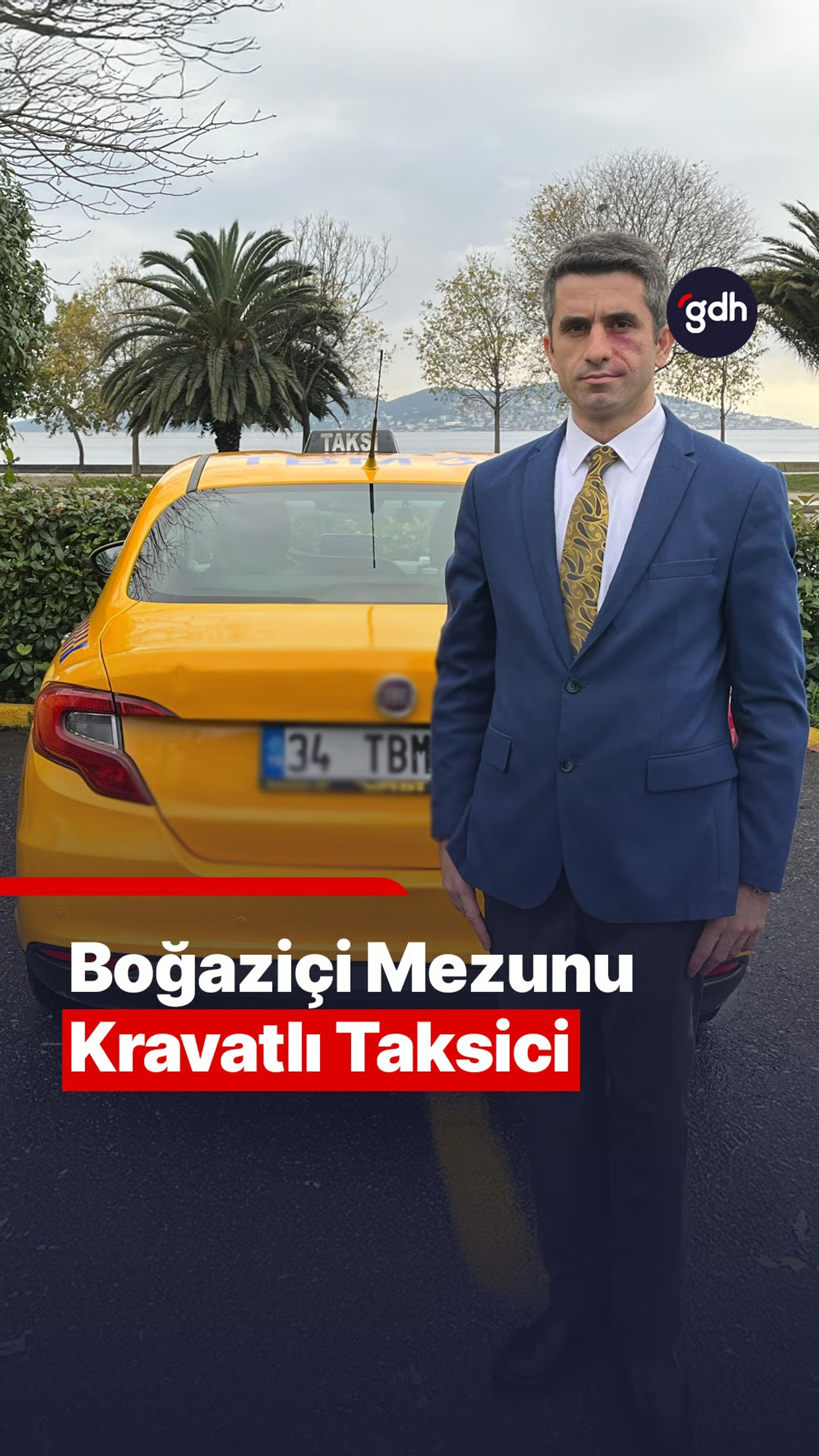 Boğaziçi mezunu kravatlı taksici