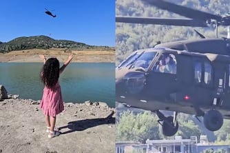 Skorsky pilotundan küçük çocuğa yürek ısıtan selam