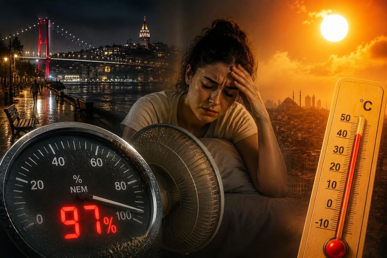 Nem yüzde 97'ye dayandı! İstanbul'da gece nefes aldırmadı