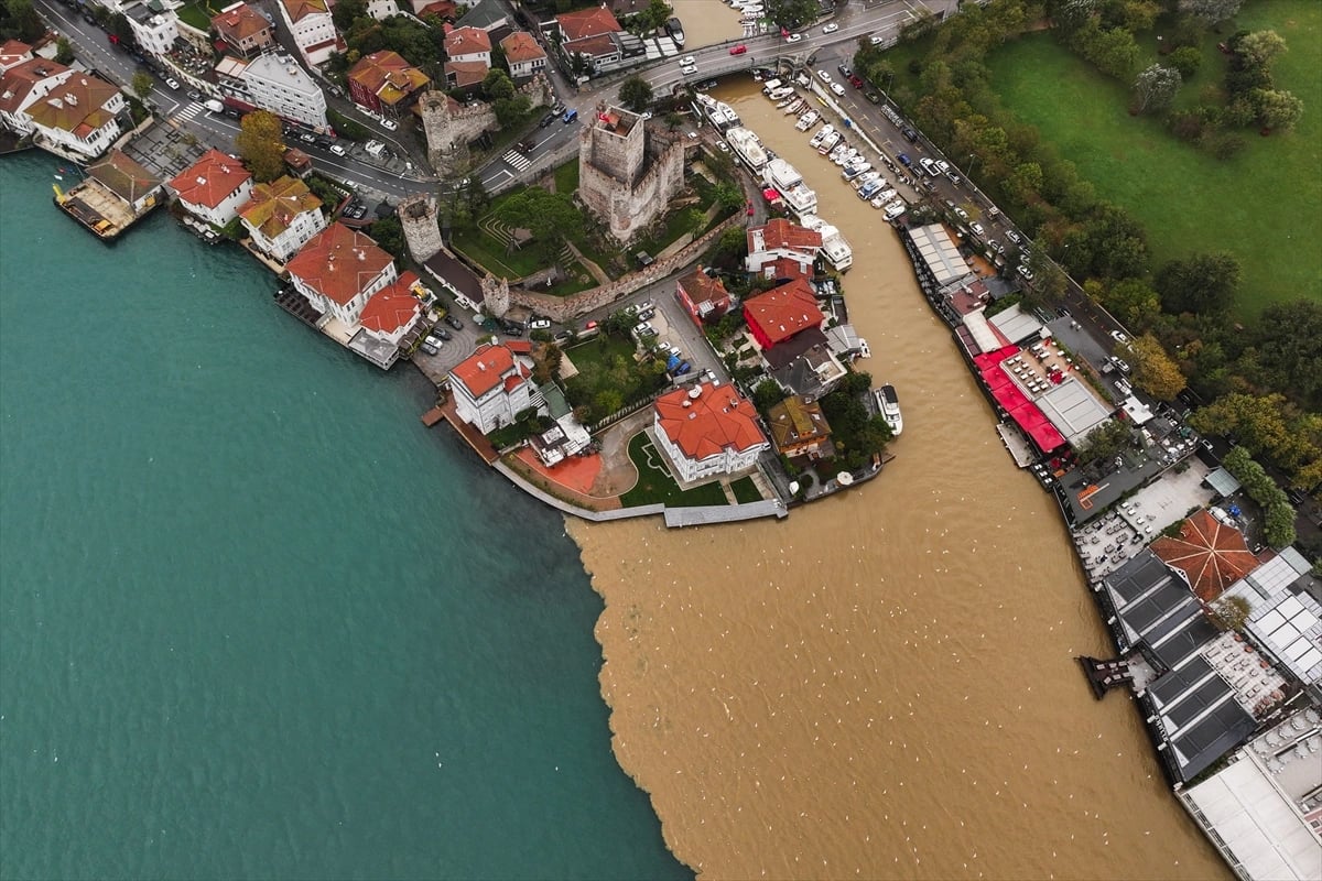 İstanbul Boğazı kıyı kesimlerinde deniz rengi kahverengiye döndü
