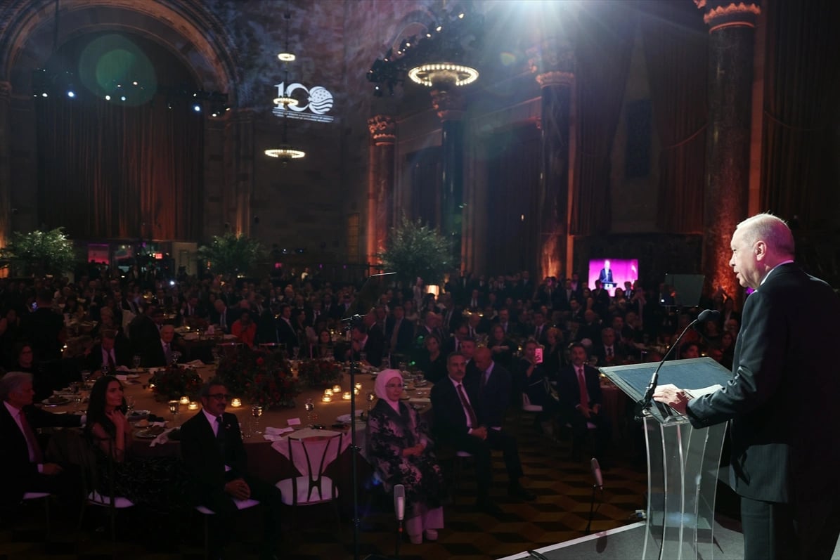 ABD'de ilginç anlar: Erdoğan kürsüden böyle seslendi 