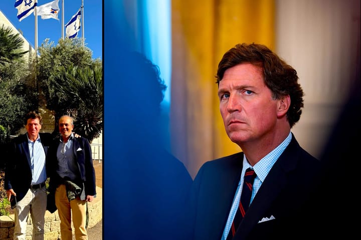 Tucker Carlson Questioned in Israel After Huckabee Interview