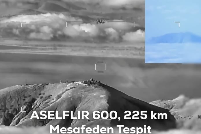 225 kilometreden ayna netliğinde görüntü ASELFLIR-600 sahada