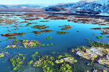 Ladik Gölü beyaz gelinliği giydi: Kar altında görsel şölen
