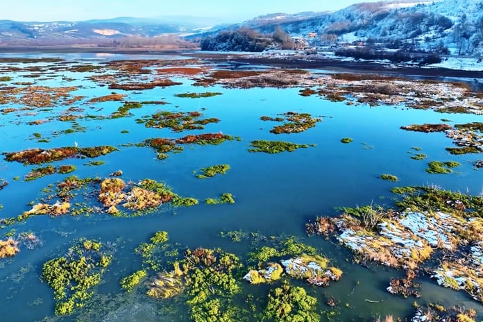 Ladik Gölü'nde görsel şölen
