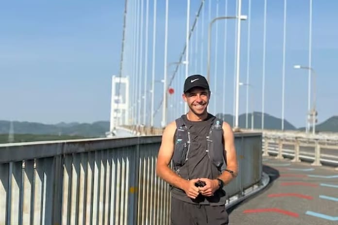 George Boanas Gazze için 2.400 kilometrelik parkurda