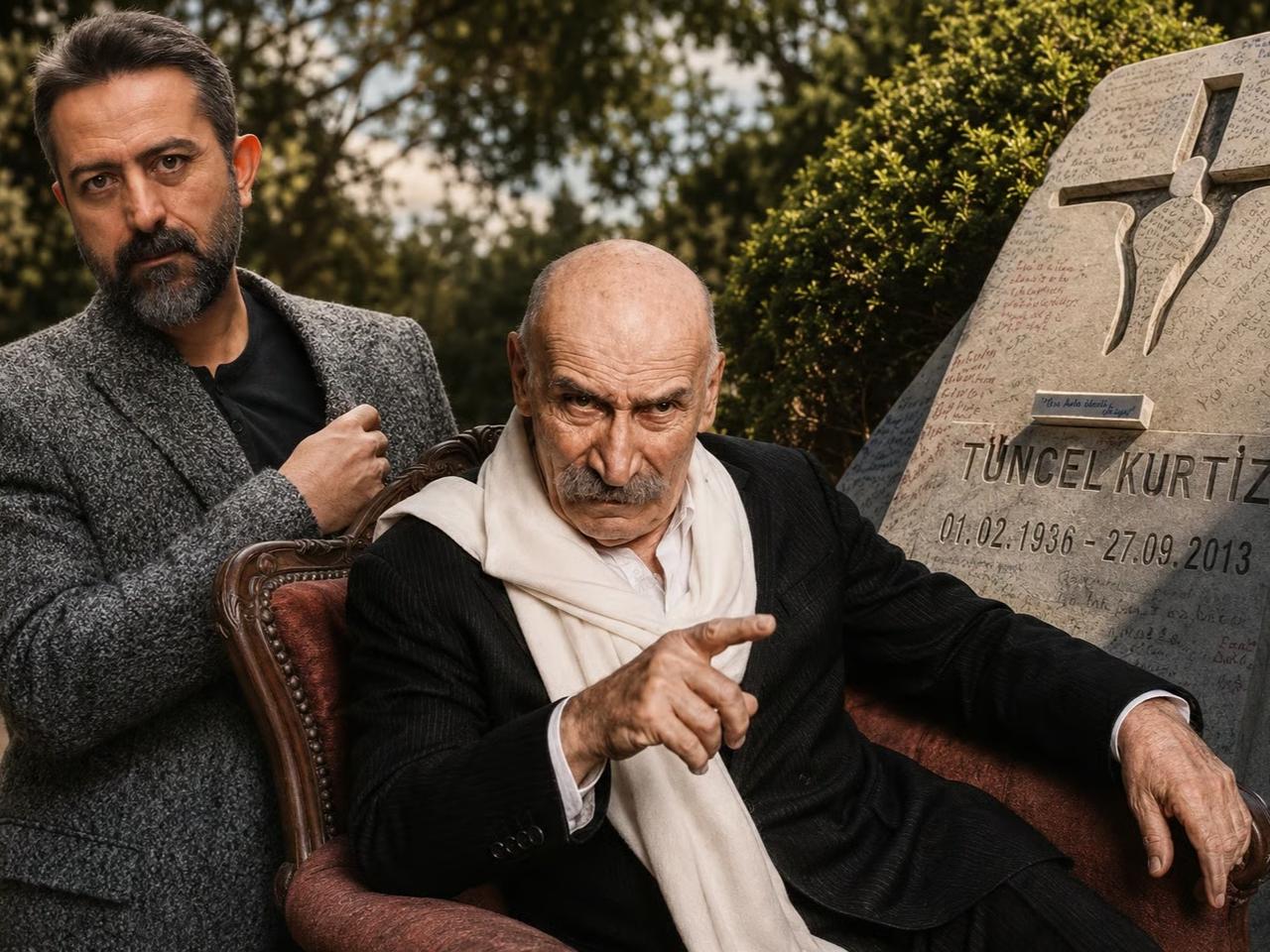 Ünlü oyuncu Nail Kırmızıgül, Tuncel Kurtiz'in mezarına isyan