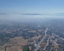 Karabük yangınlarının dumanı Bolu'da gökyüzünü kapladı