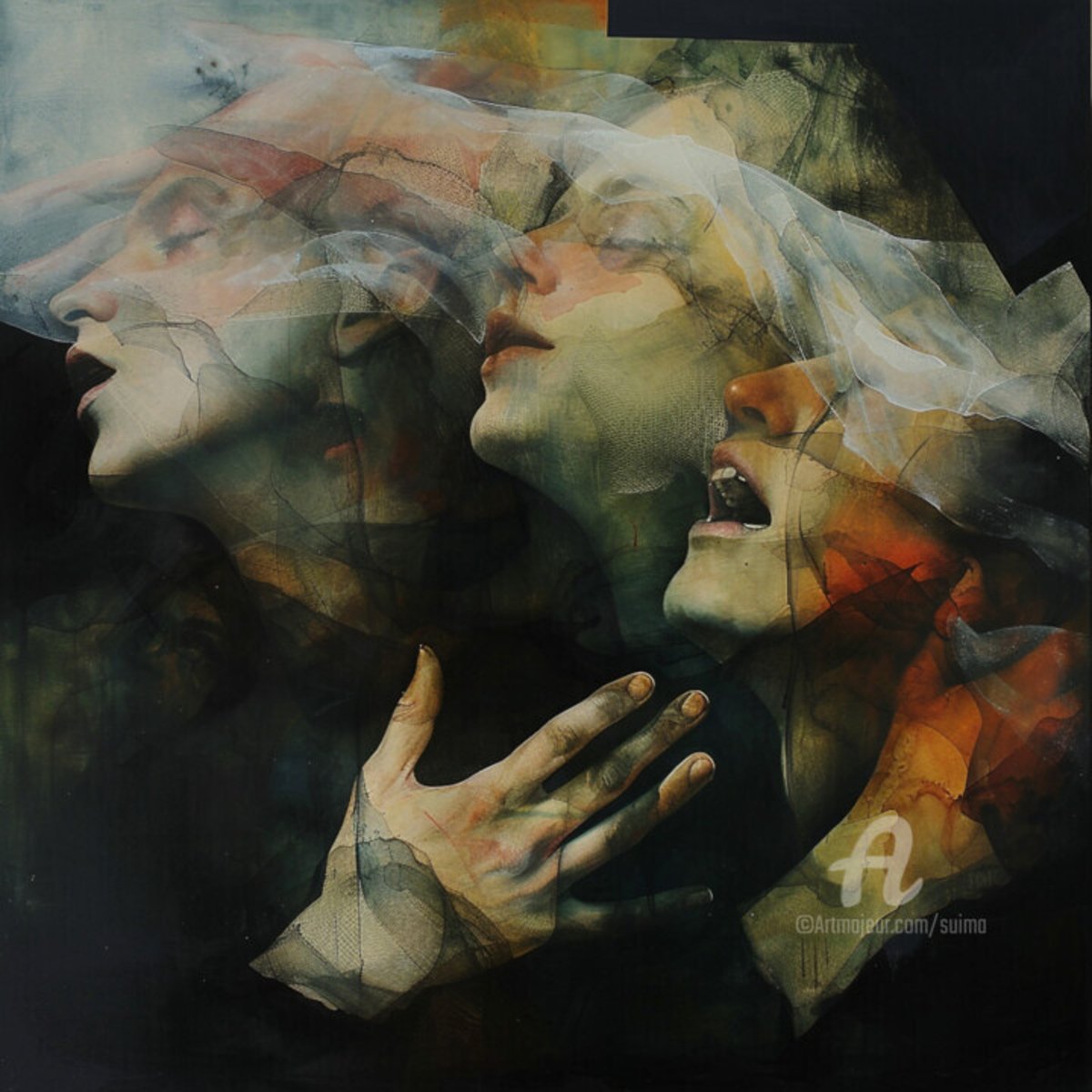 Suima - "Ayaklanmadan Önce Bir Nefes", 2024. Dijital Sanatlar, Yapay Zeka tarafından oluşturulmuş görsel. 40,6 x 40,6 cm.