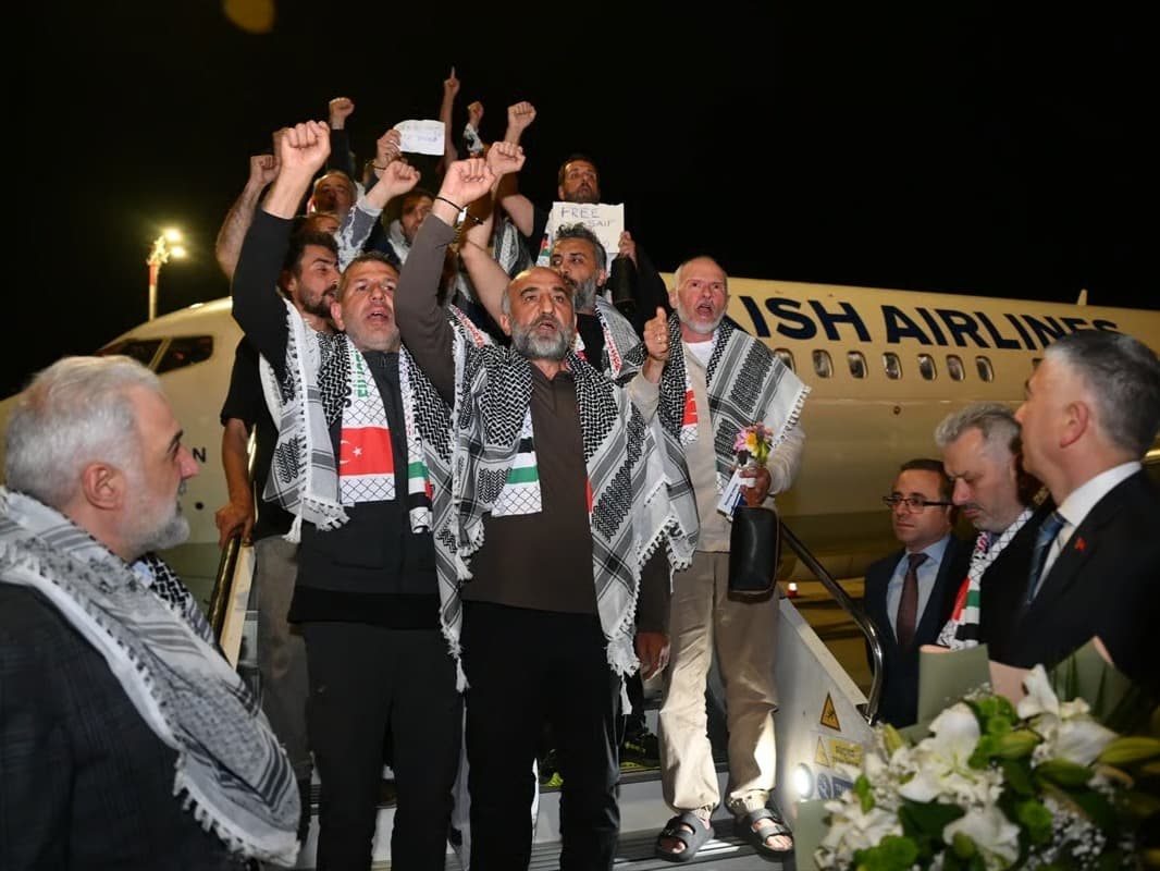 59 Sumud Filosu aktivisti İstanbul'a geldi