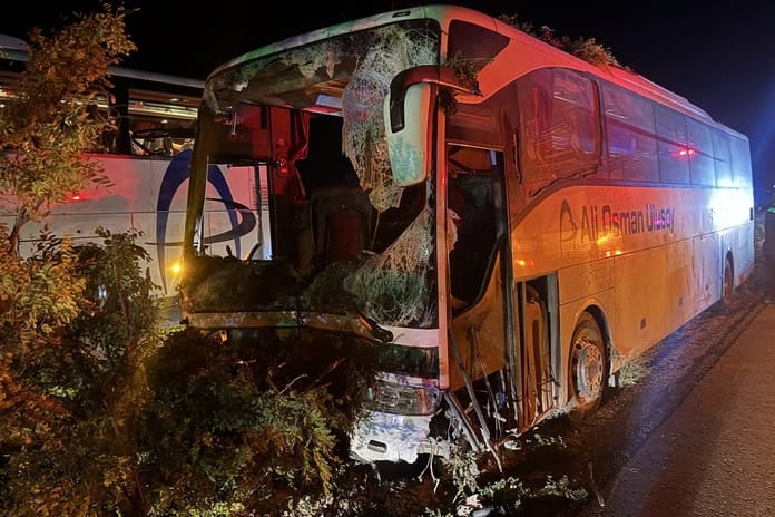 Kayseri'de otobüs kazası: 1 ölü 13 yaralı