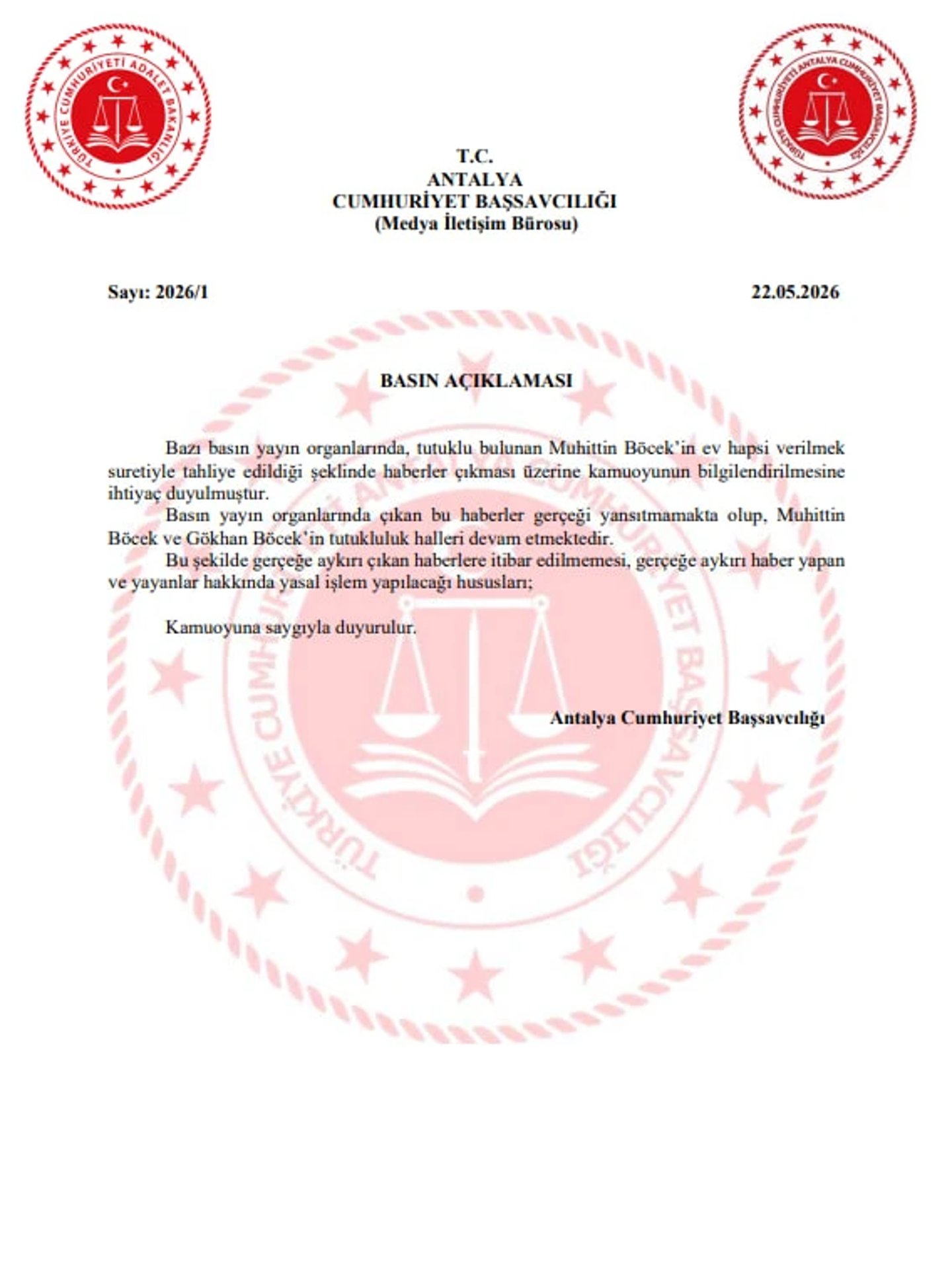 Muhittin Böcek tahliye mi edildi, ev hapsi mi verildi? Başsavcılık son durumu açıkladı
