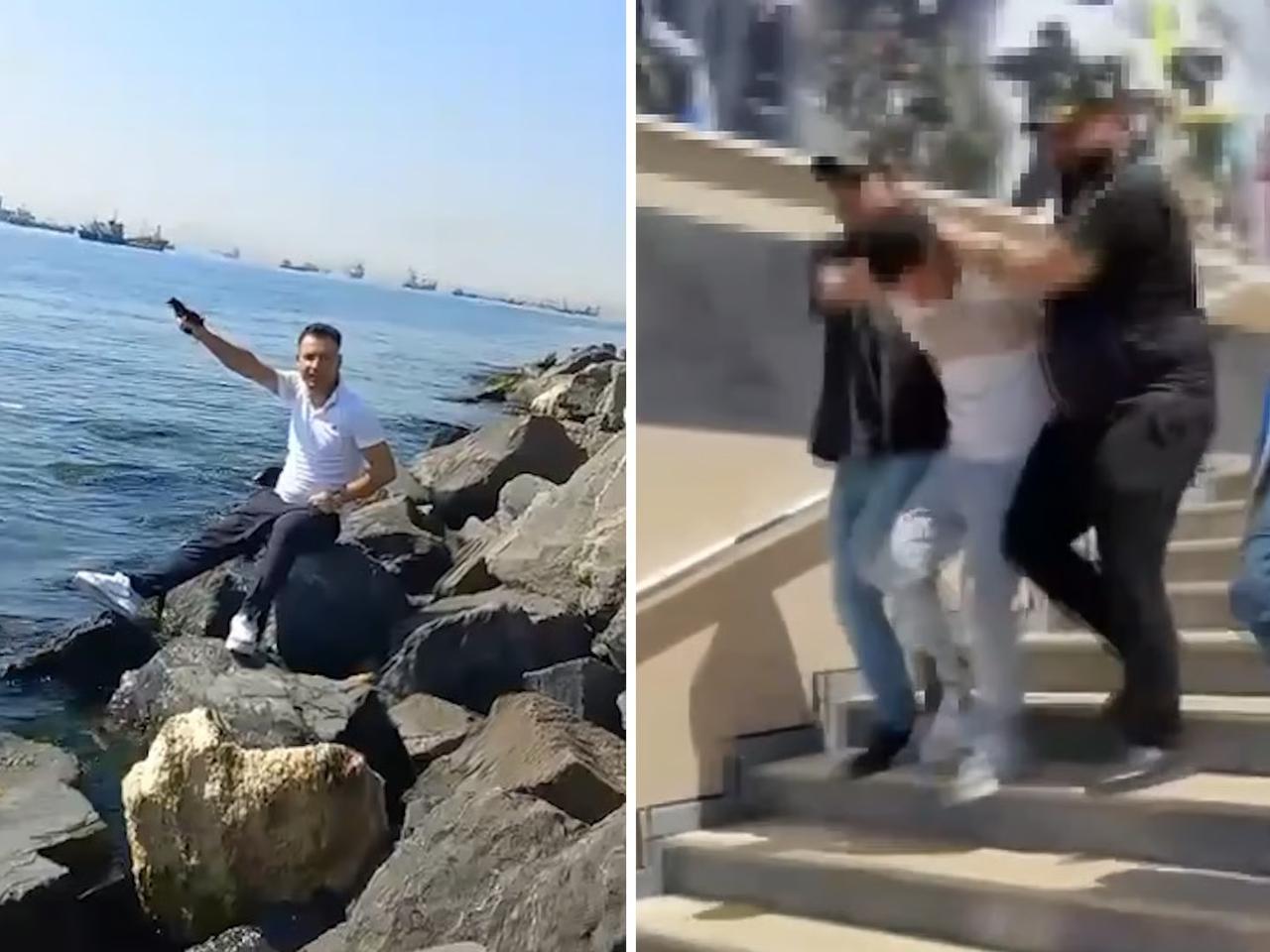 Sahilde silahla ateş eden şahıs tutuklandı