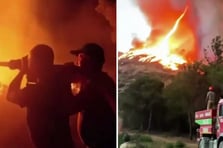 Yangına müdahale eden ekiplerin zorlu mücadelesi görüntülendi