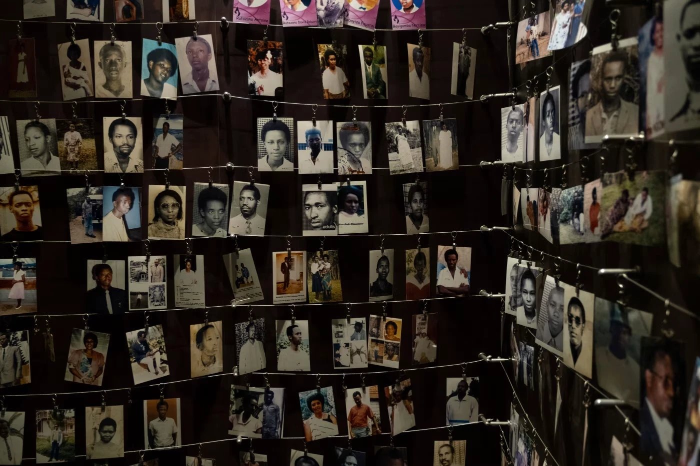 Photos at the Kigali Genocide Memorial. Photo: Jonathan Torgovnik for WSJ
