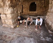 Mardin'de tarihi değirmenin altından 1500 yıllık mozaik çıktı