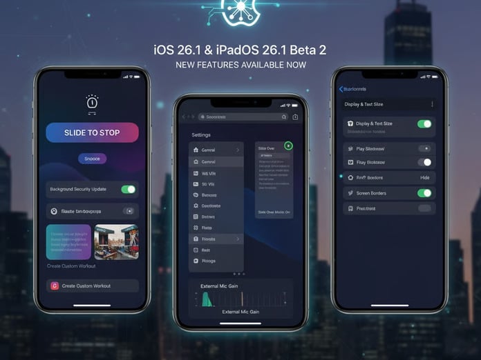 Apple, ios 26.1 ve ipados 26.1'in ikinci beta sürümünü yayınladı