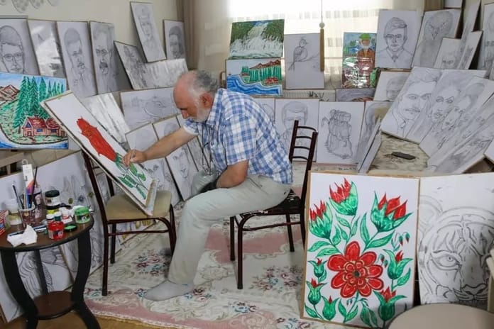 Psikologların resim çizmeye yönlendirdiği Veysel Tanın'ın hayatı değişti