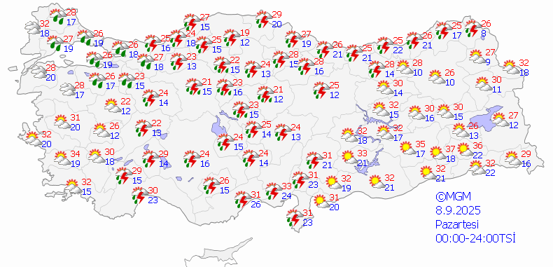 Ülke genelinde hava durumu: Sıcaklık düşüyor, yağış başlıyor
