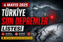 Son dakika deprem mi oldu, nerede, kaç şiddetinde? 4 Mayıs Türkiye son depremler listesi verileri