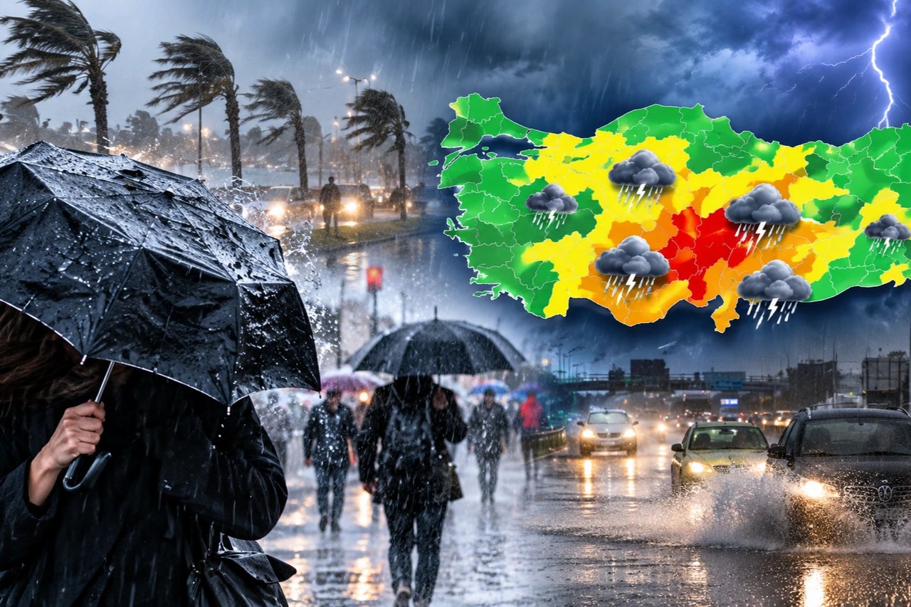 Fırtınanın hızı 100 kilometreye ulaşacak! Meteoroloji'den 45 ile son dakika hava durumu uyarısı: 6 il için alarm verildi