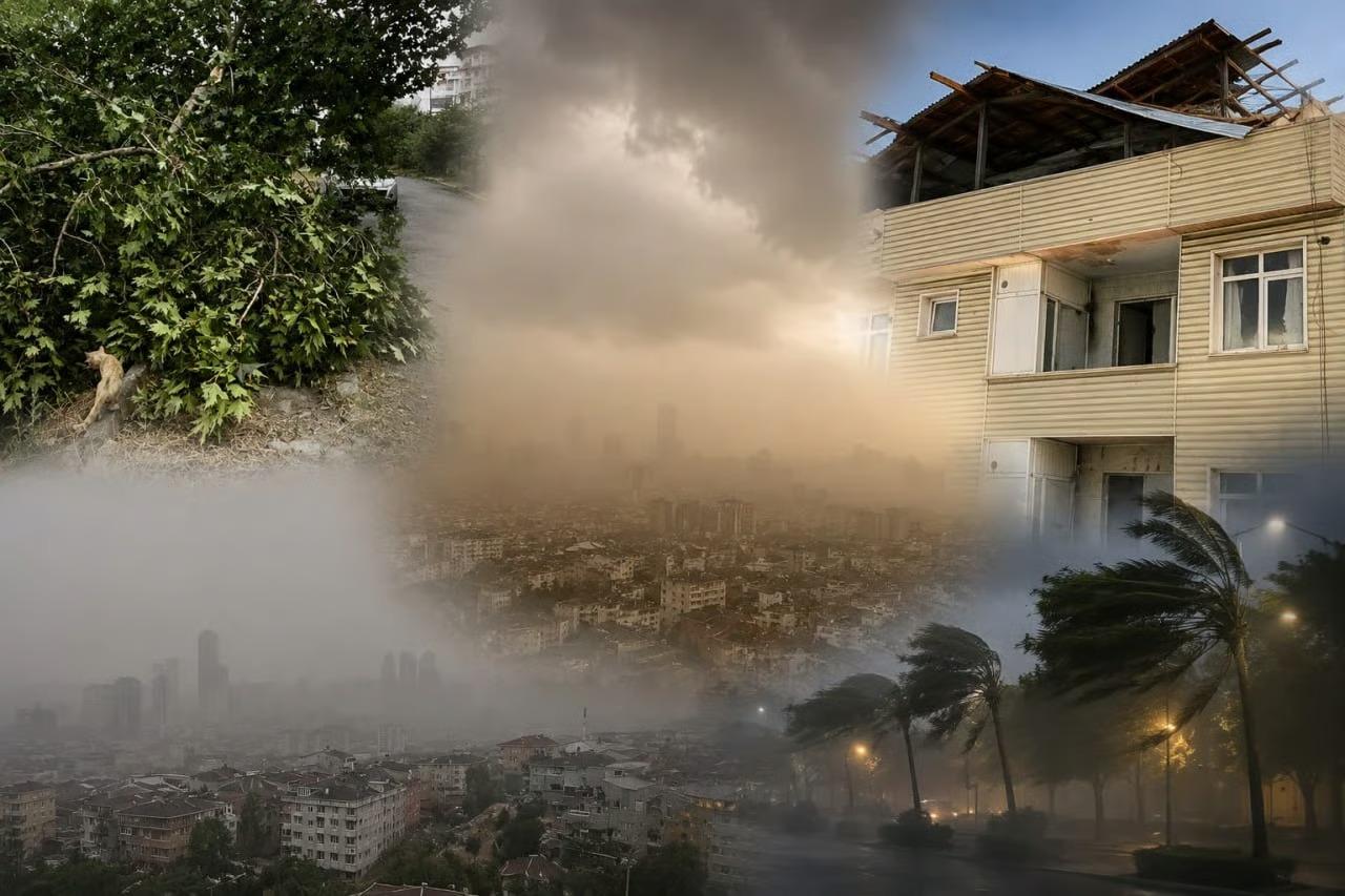 İstanbul'da fırtına alarmı! Çatılar uçtu, ağaçlar devrildi, ulaşım aksadı