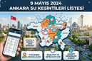 ASKİ su kesintileri | 9 Mayıs bugün Ankara'da su kesintisi var mı, nerelerde, ne zaman düzelecek?