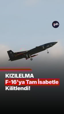 KIZILELMA F-16'ya Tam İsabetle Kilitlendi!