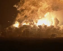 Starship 36 roketi test uçuşuna hazırlanırken patladı